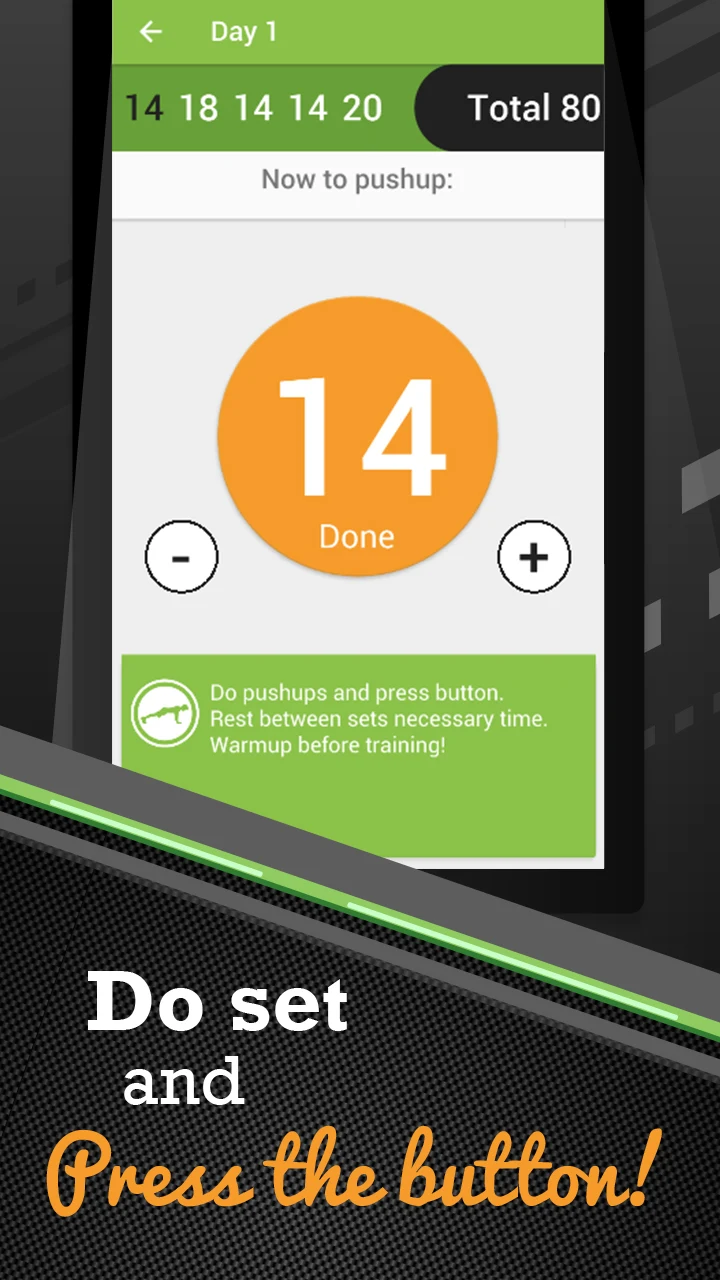100 Pushups workout BeStronger screenshot