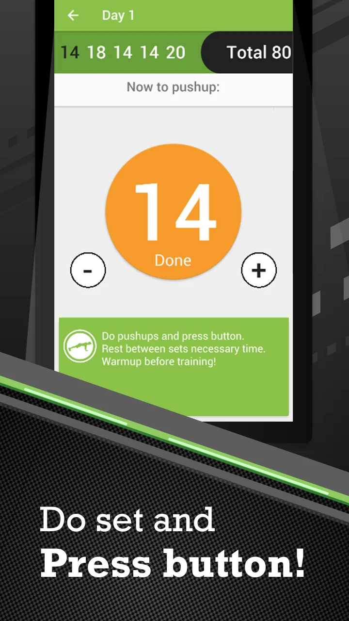 100 Pushups workout BeStronger screenshot