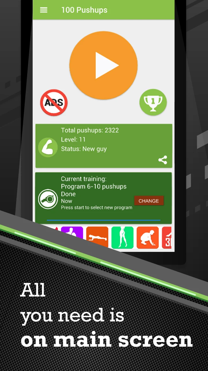 100 Pushups workout BeStronger screenshot